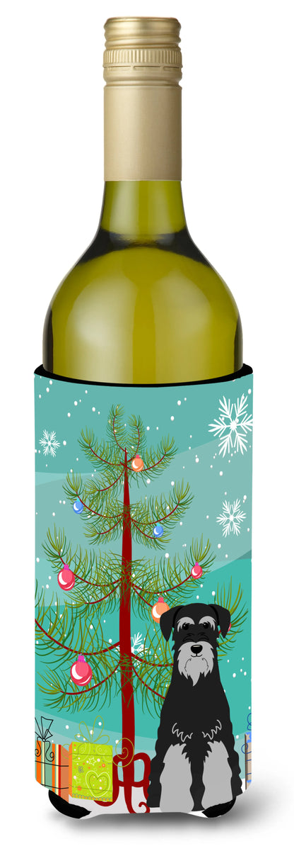 Merry Christmas Tree with Dog Wine Bottle Hugger