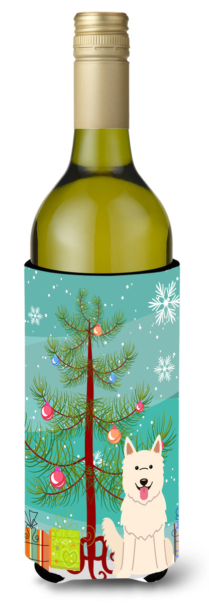 Merry Christmas Tree with Dog Wine Bottle Hugger