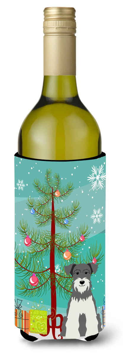 Merry Christmas Tree with Dog Wine Bottle Hugger