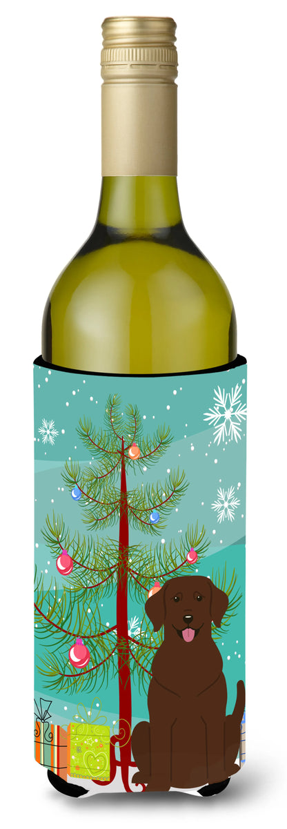 Merry Christmas Tree with Dog Wine Bottle Hugger