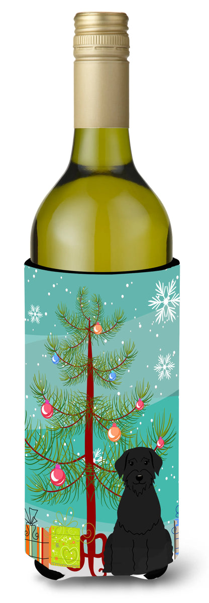 Merry Christmas Tree with Dog Wine Bottle Hugger