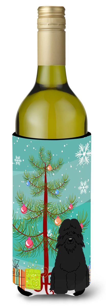 Merry Christmas Tree with Dog Wine Bottle Hugger