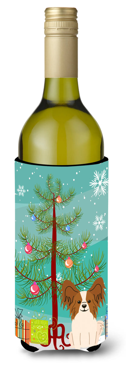 Merry Christmas Tree with Dog Wine Bottle Hugger