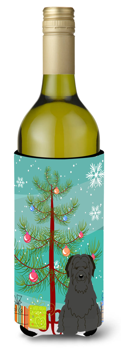 Merry Christmas Tree with Dog Wine Bottle Hugger