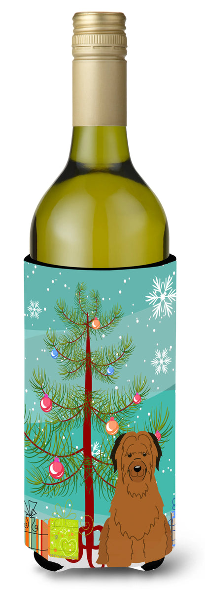 Merry Christmas Tree with Dog Wine Bottle Hugger