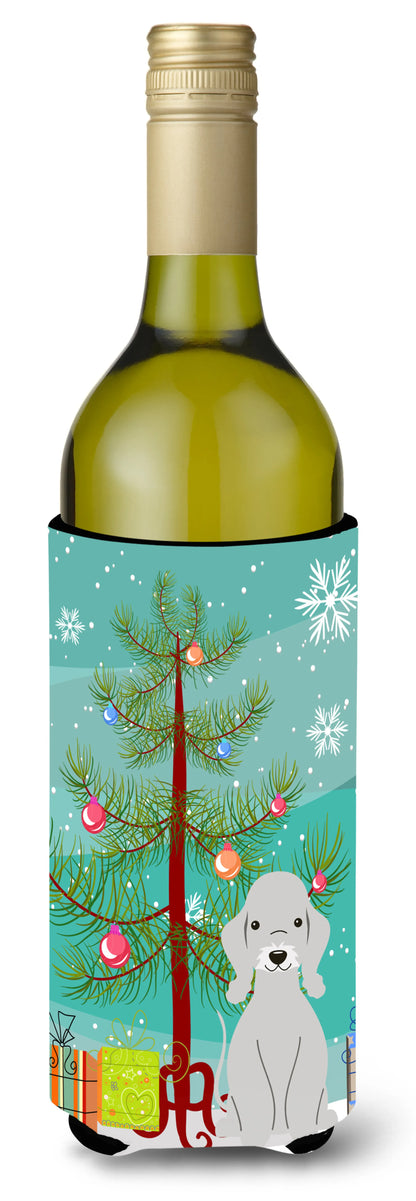 Merry Christmas Tree with Dog Wine Bottle Hugger