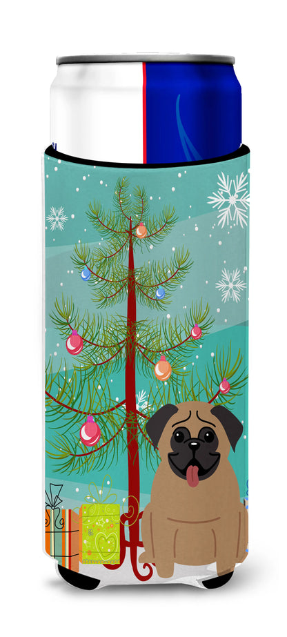 Merry Christmas Tree Dog Ultra Hugger for slim cans