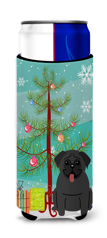 Merry Christmas Tree Dog Ultra Hugger for slim cans