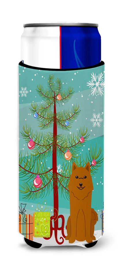 Merry Christmas Tree Dog Ultra Hugger for slim cans