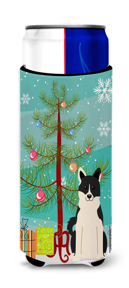 Merry Christmas Tree Dog Ultra Hugger for slim cans