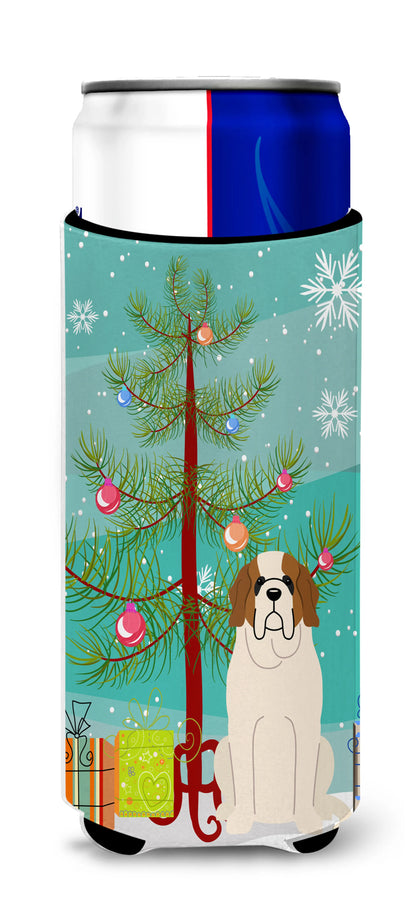 Merry Christmas Tree Dog Ultra Hugger for slim cans