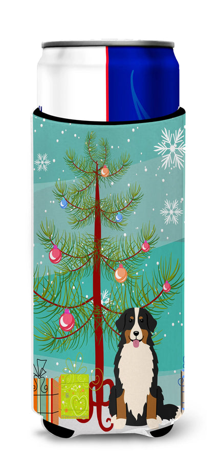 Merry Christmas Tree Dog Ultra Hugger for slim cans