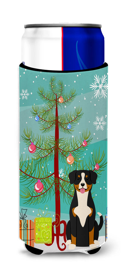 Merry Christmas Tree Dog Ultra Hugger for slim cans