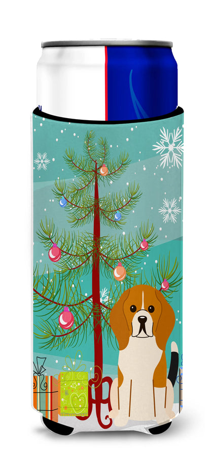 Merry Christmas Tree Dog Ultra Hugger for slim cans