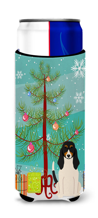 Merry Christmas Tree Dog Ultra Hugger for slim cans