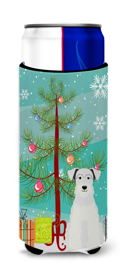 Merry Christmas Tree Dog Ultra Hugger for slim cans