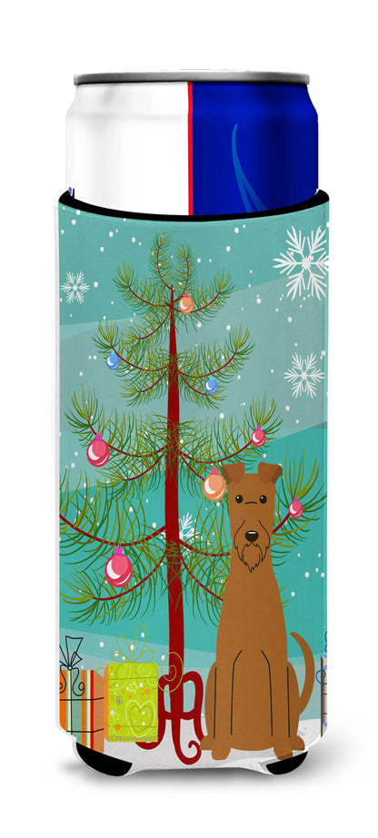 Merry Christmas Tree Dog Ultra Hugger for slim cans