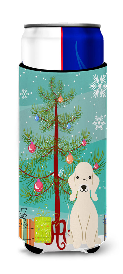 Merry Christmas Tree Dog Ultra Hugger for slim cans