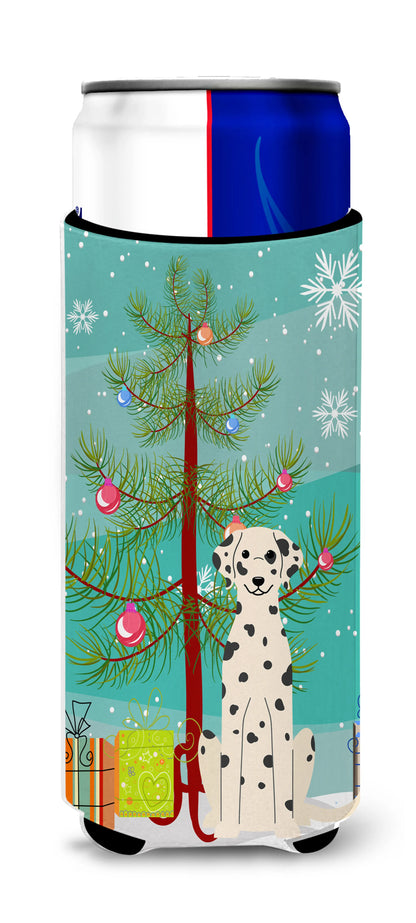 Merry Christmas Tree Dog Ultra Hugger for slim cans