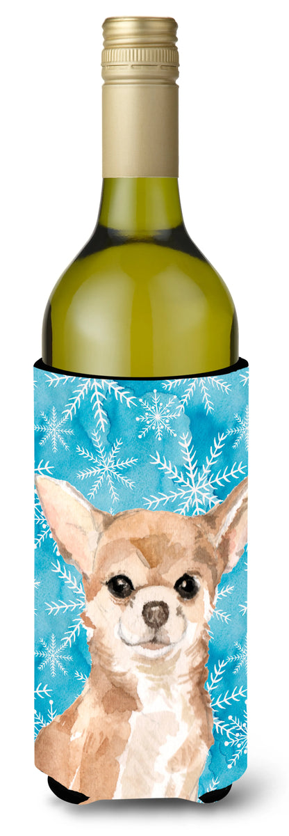 Christmas Dog Art Wine Bottle Hugger