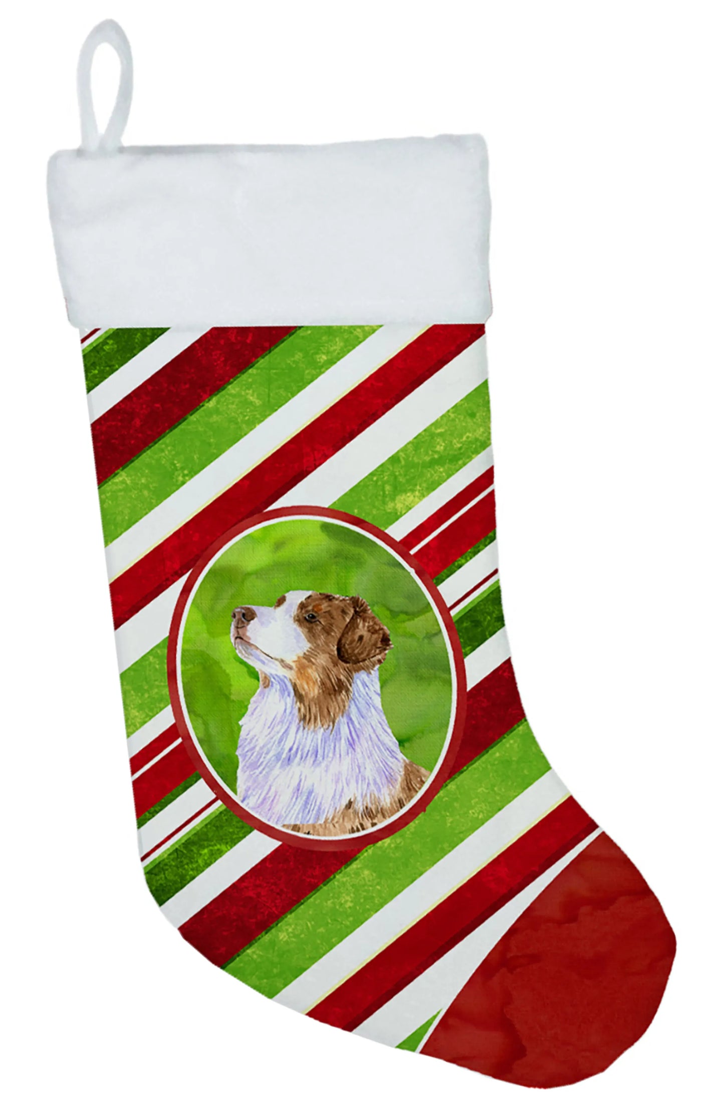 Dog and Christmas Candy Christmas Stocking