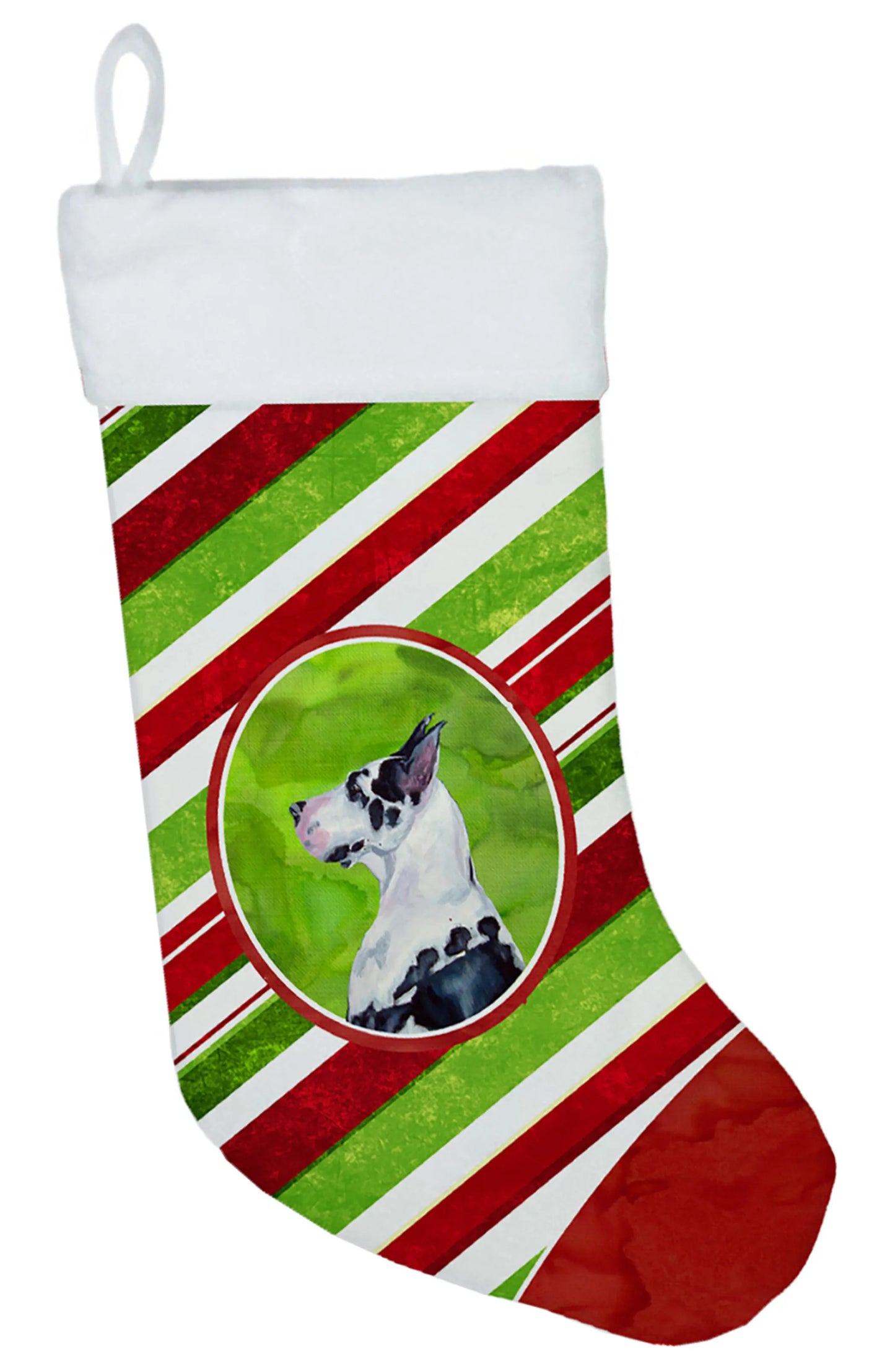 Dog and Christmas Candy Christmas Stocking