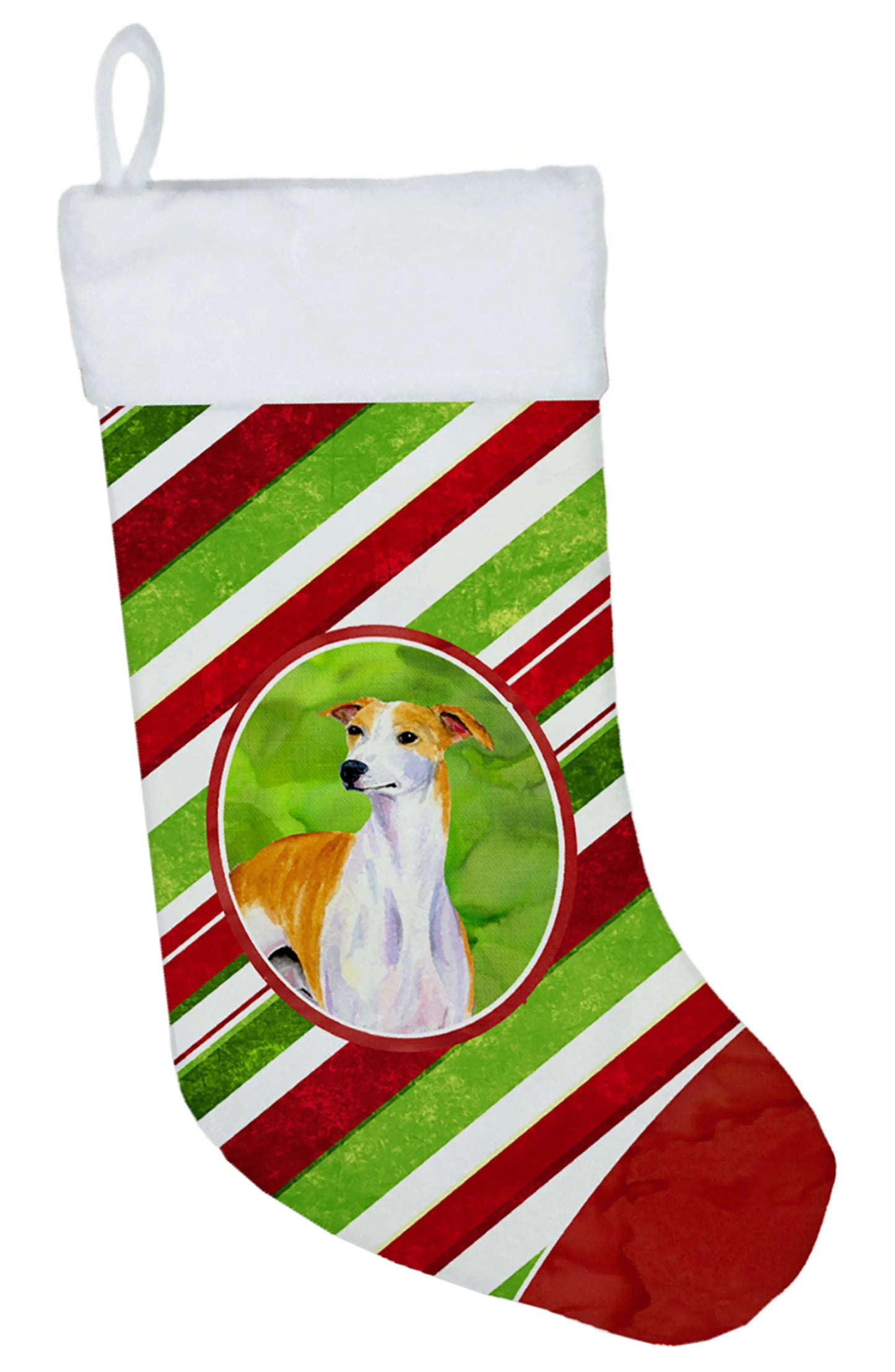 Dog and Christmas Candy Christmas Stocking