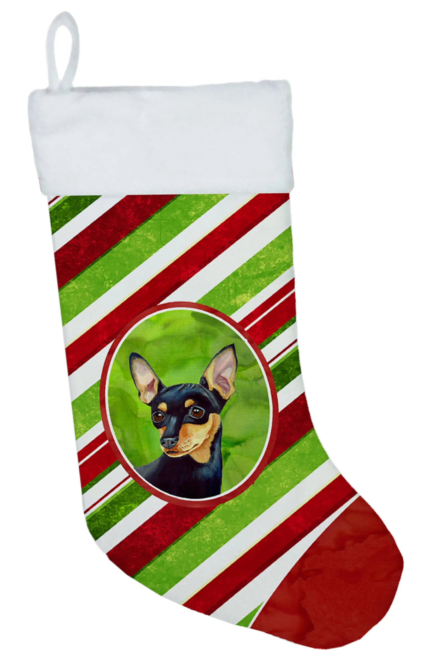 Dog and Christmas Candy Christmas Stocking