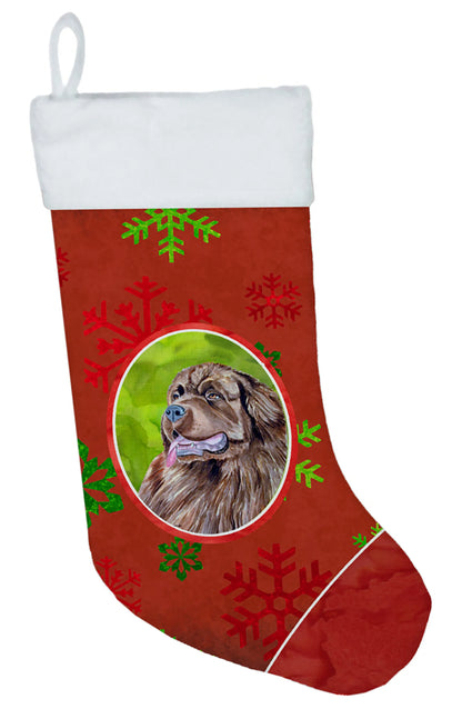 Dog and Christmas Snowflakes Christmas Stocking