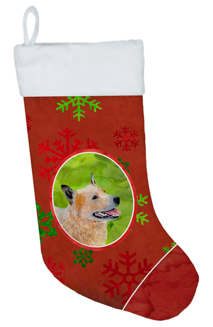 Dog and Christmas Snowflakes Christmas Stocking