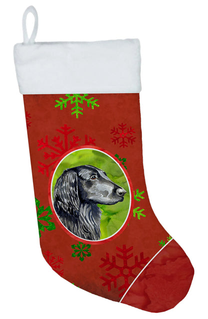 Dog and Christmas Snowflakes Christmas Stocking