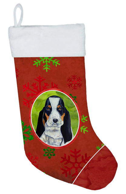 Dog and Christmas Snowflakes Christmas Stocking