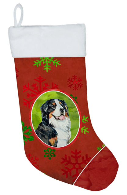 Dog and Christmas Snowflakes Christmas Stocking