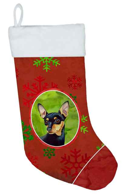 Dog and Christmas Snowflakes Christmas Stocking