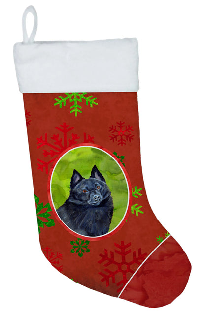 Dog and Christmas Snowflakes Christmas Stocking