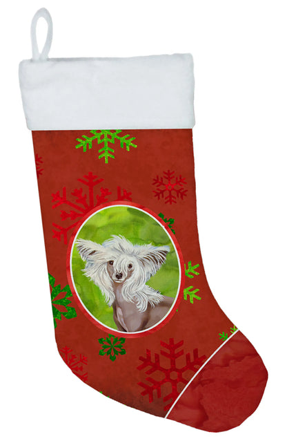 Dog and Christmas Snowflakes Christmas Stocking