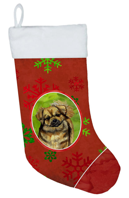 Dog and Christmas Snowflakes Christmas Stocking