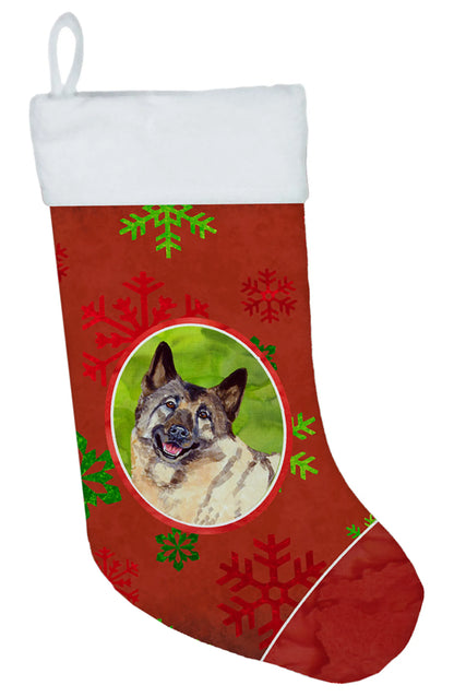 Dog and Christmas Snowflakes Christmas Stocking