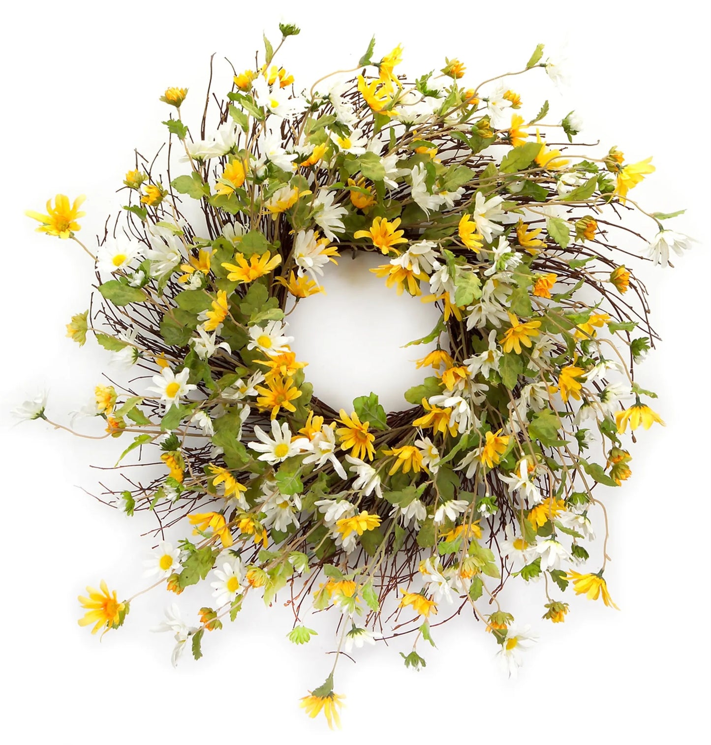 Daisy Wreath 24"D Polyester