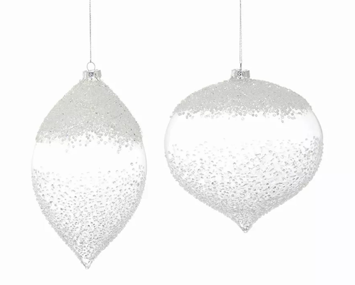 Ornament (Set of 4) 7.25"H, 9"H Glass