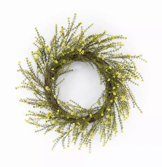 Mini Floral Wreath 18"D Plastic/Polyfoam