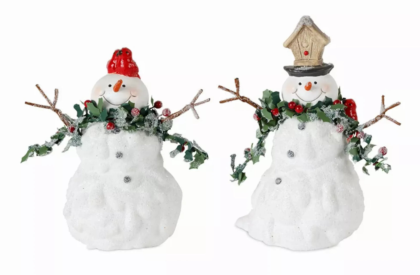 Snowman (Set of 4) 5.5"H, 6.5"H Terra Cotta