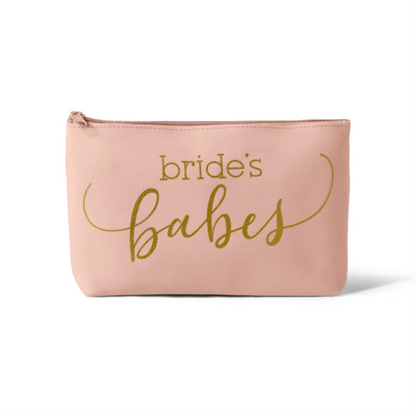 Bride/Bridesmaid Makeup Bag in Faux Leather