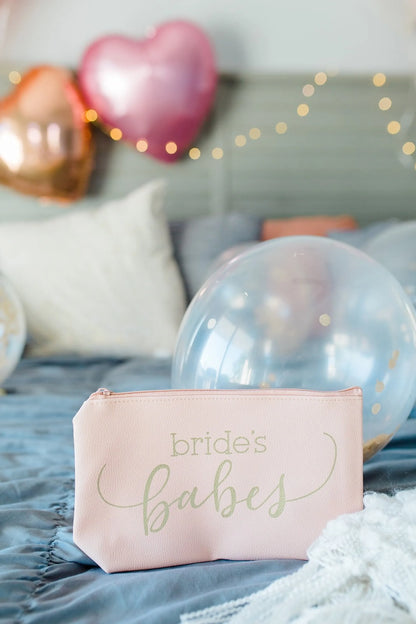 Bride/Bridesmaid Makeup Bag in Faux Leather