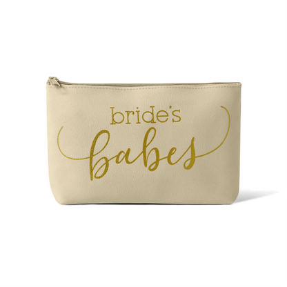 Bride/Bridesmaid Makeup Bag in Faux Leather